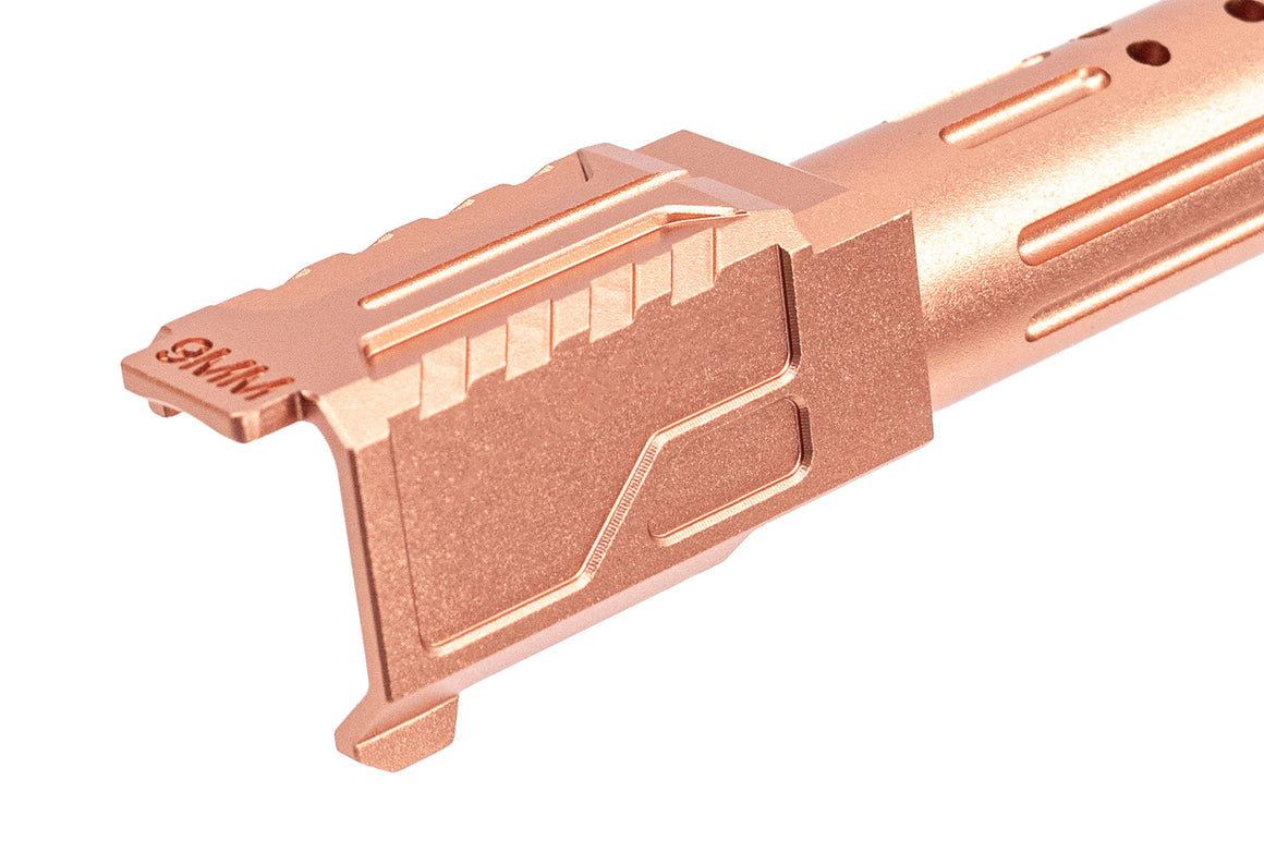 5KU CNC Aluminum BRA Style Outer Barrel For Marui TM G19 Gen3 GBBR Series -Titanium Grey