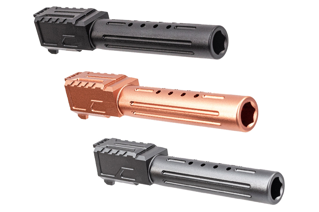 5KU CNC Aluminum BRA Style Outer Barrel For Marui TM G19 Gen3 GBBR Series -Titanium Grey