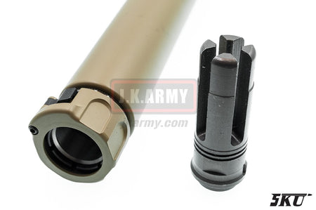 5KU SOCOM762-RC Dummy Barrel Extension -14mm CCW ( Tan )