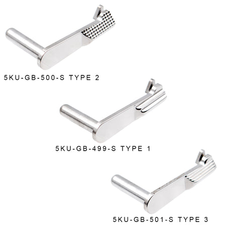 5KU Stainless Steel Slide Stop For Tokyo Marui TM Hi-Capa GBB Pistol Series ( Silver )-Type 504
