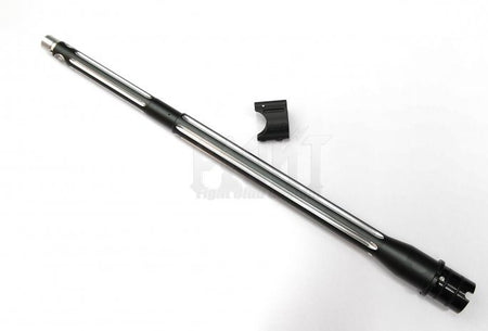 B*D style Ultramatch 14.5" outer barrel kit for PTW w/ Proprietary Dummy Gas Block Combo (Black/Silver).625"Version