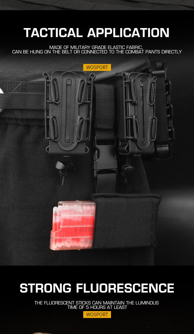 Wosport Tactical Fluorescent Glow Stick Distribution Box Pouch Set with Belt Attactment ( MC )