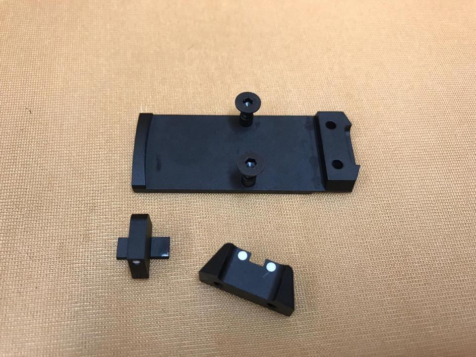 RMR Mount Base with Sight Set For VFC / KA SIG M17 ( SIG AIR P320 M17 GBB Pistol )