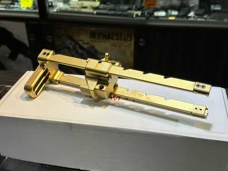 Bow Master x GMF 5 Position Buttstock for UMAREX / VFC MP5K GBB Series ( Gold DE )