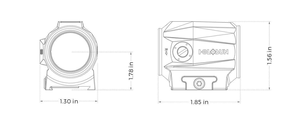 HOLOSUN SCRS RD MRS Red 2 MOA Dot & 65 MOA Circle Sight