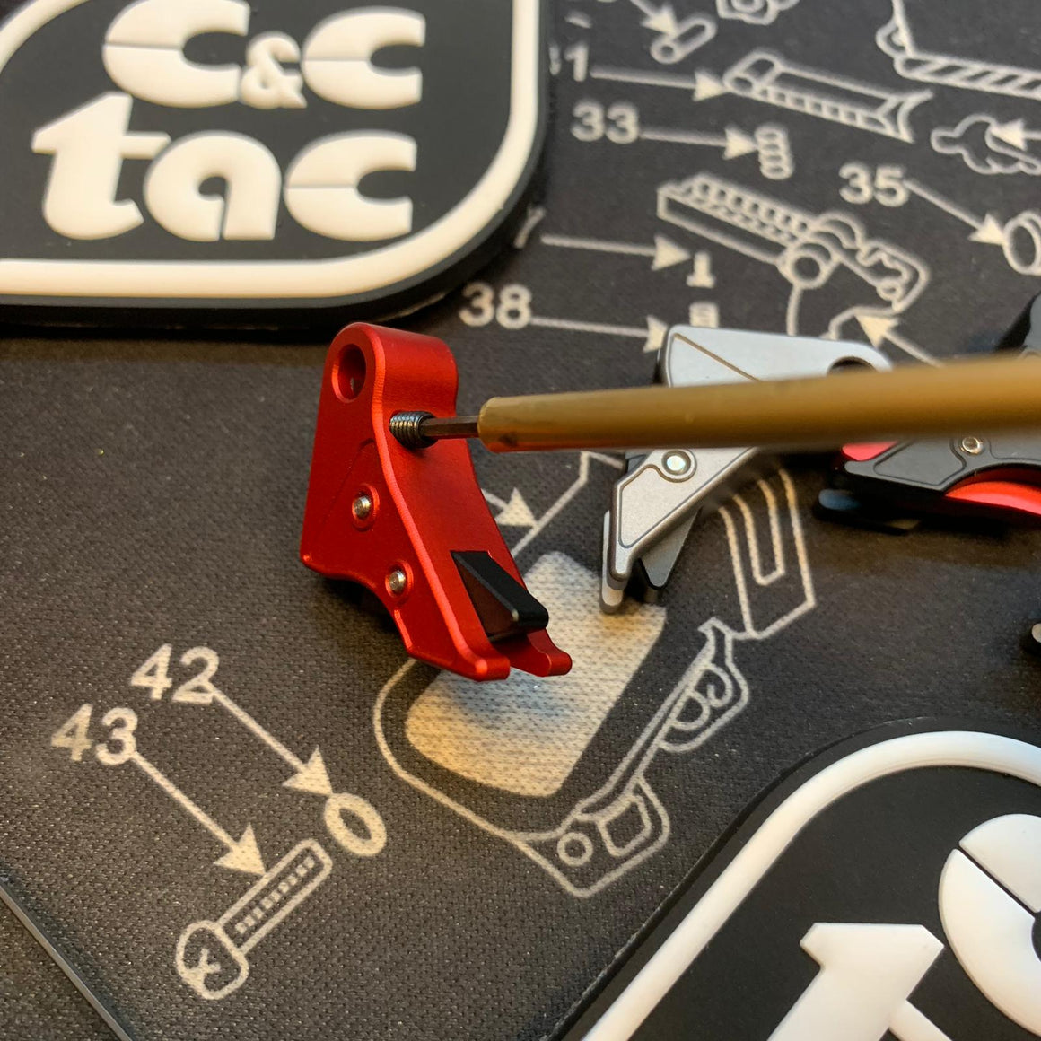 C&C Tac OP Style CNC Aluminum Trigger For Tokyo Marui G Series ( G Model )-DDC ( Desert Dirt Color )