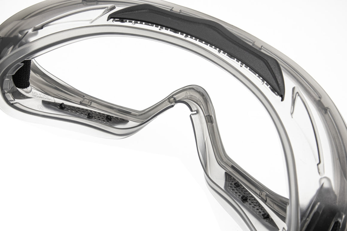 Pyramex Capstone Direct / Indirect Vent Safety Goggles with Gray Frame and Dual Clear Anti-Fog Lens ( PYGG504T )