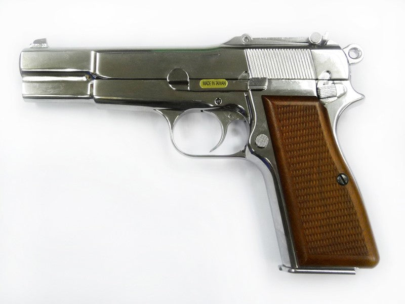 WE Browning Hi-Power M1935 GBB Pistol  (Chrome )