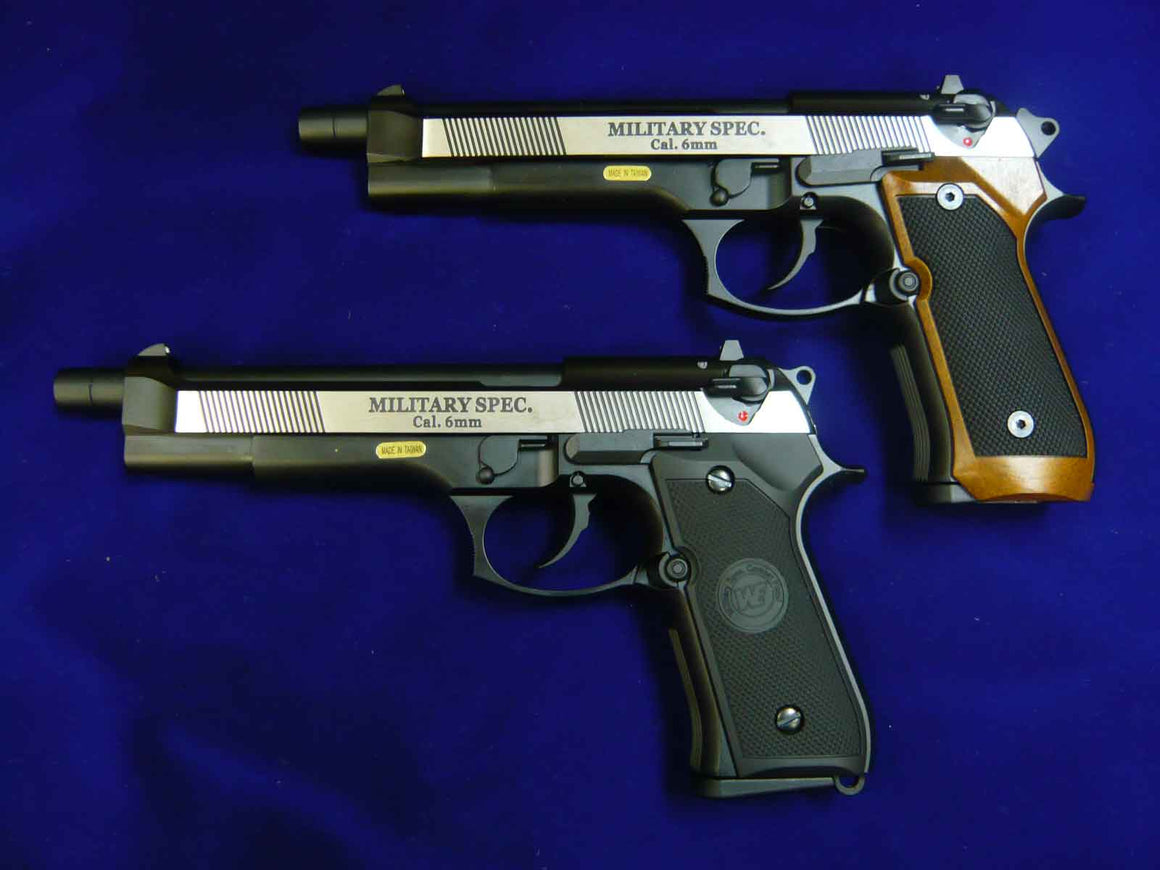 WE M92F Long Barrel Full Metal GBB Pistol (2Tone / Brown / Black)
