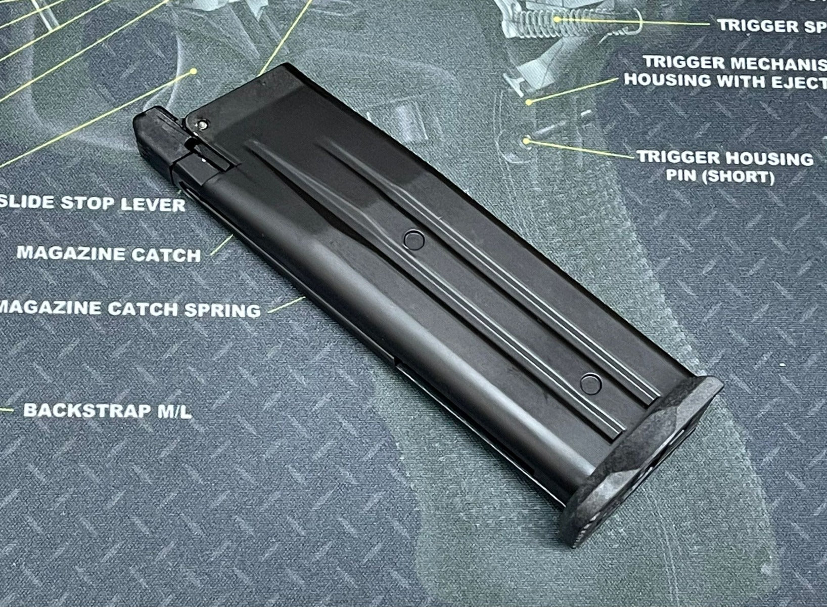 Nova ST* Style ( C2 Compact Size 126mm ) 24 Rds Magazine for Marui TM Hi-Capa GBBP Series ( Black )