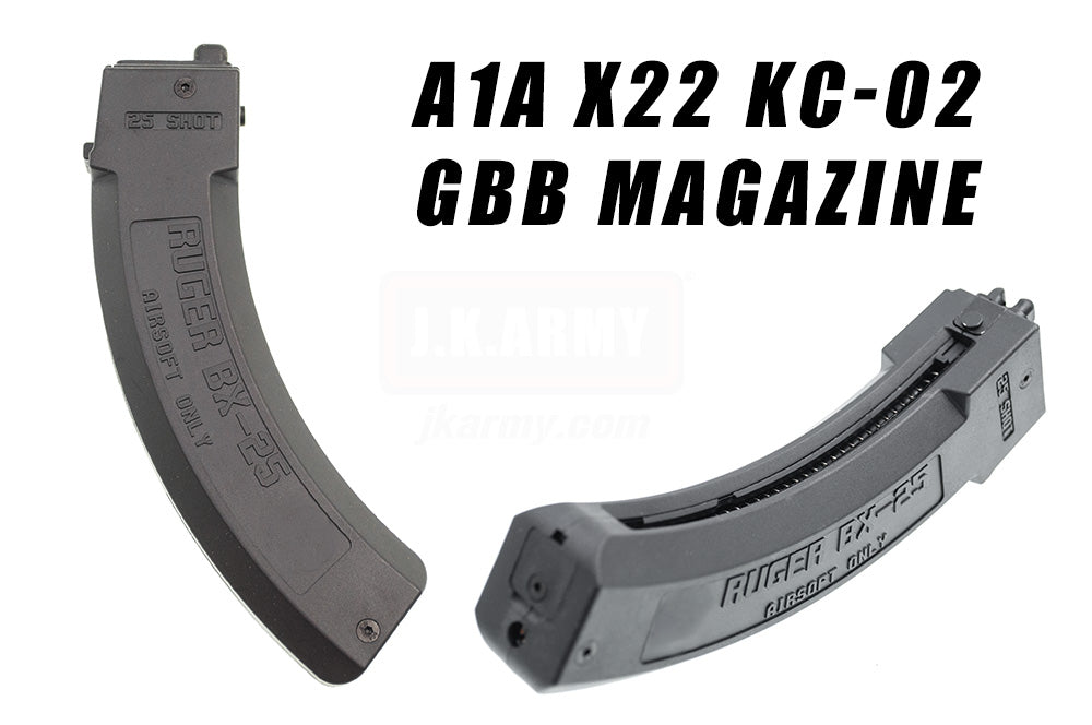Ace 1 Arms X22 10/22 KC02 36 Rds GBB Magazine for KJ KC-02 GBBR ( Black ) ( KC02 / SSQ22 Long Mag )