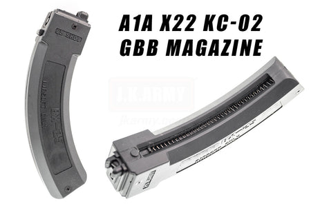 Ace 1 Arms X22 10/22 KC02 36 Rds GBB Magazine for KJ KC-02 GBBR ( Black ) ( KC02 / SSQ22 Long Mag )
