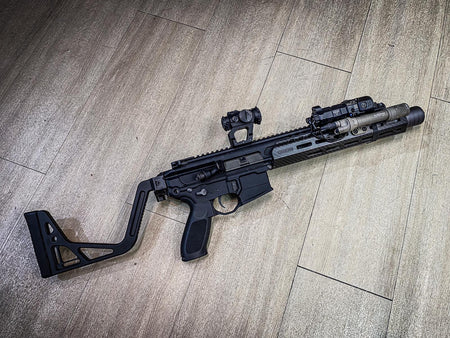 Artisan Folding Visor Stock for MCX / M1913 20mm Rail ( Black )