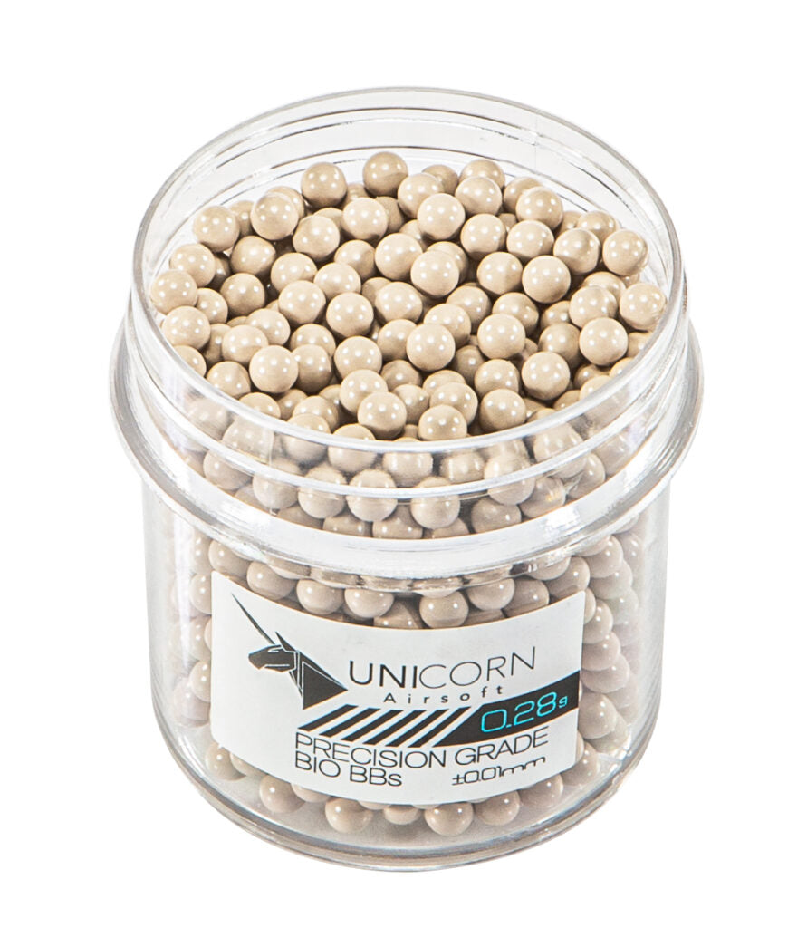 Unicorn 0.28g Precision Grade 6mm Airsoft BIO BBs ( Diameter 5.95mm +/-0.01 )