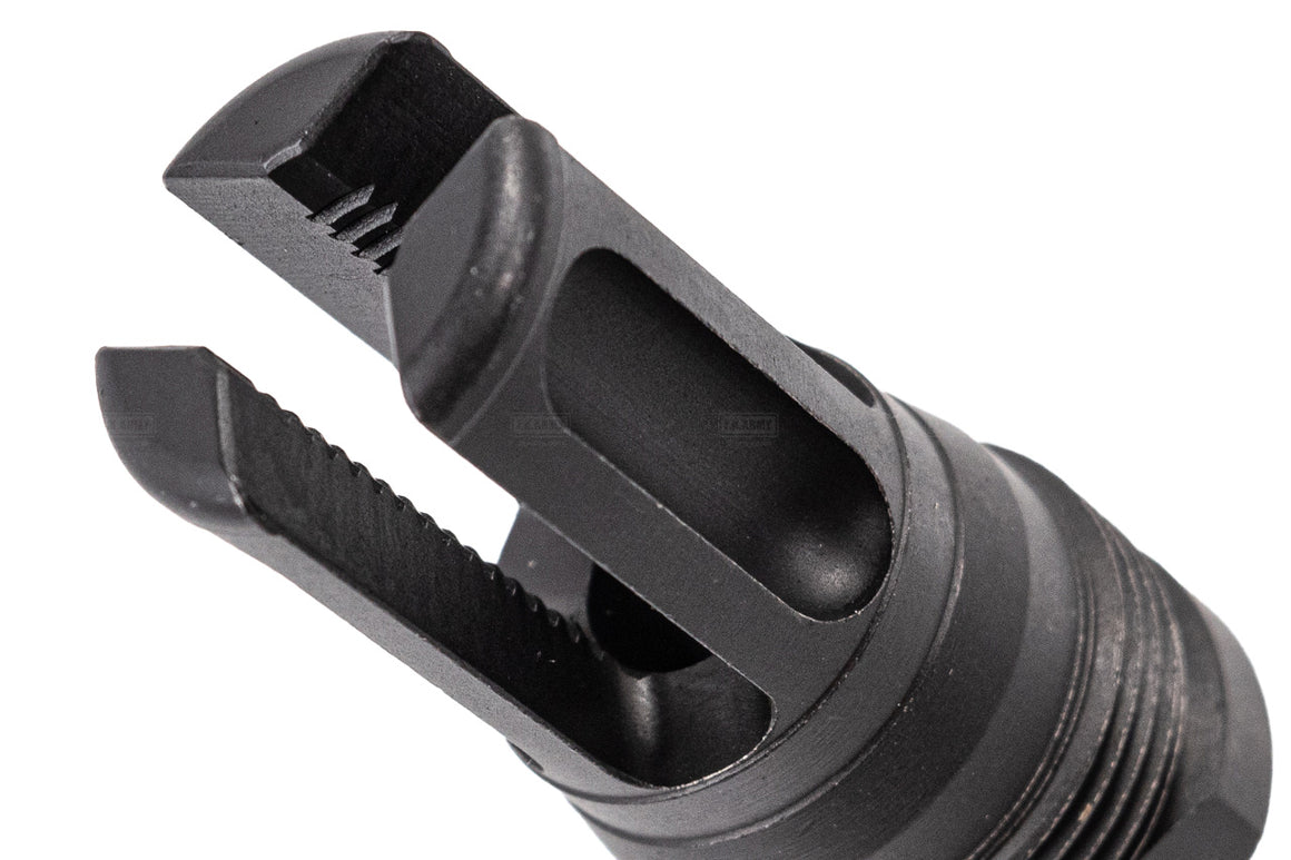 Airsoft Artisan Steel 3 Prong Flash Hider For REX Style Airsoft Barrel Extension
