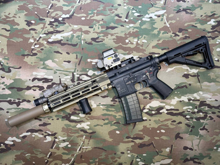 Artisan MK15 416 Style 9.5 inch M-LOK Handguard Rail for Airsoft AEG / GBB / EBB ( Black / DDC )-AEG / GBB-Black