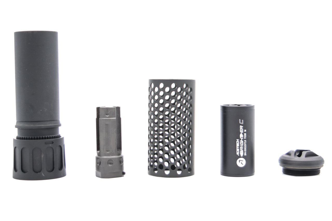 Acetech Predator MKII Dummy Suppressor M14 CCW with Brighter C Tracer Inside ( Black )