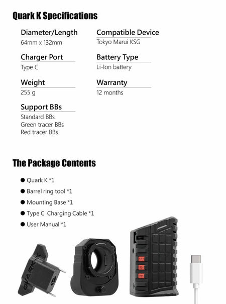 Acetech Quark K Bifrost Tracer Unit ( Design for KSG Shotgun )