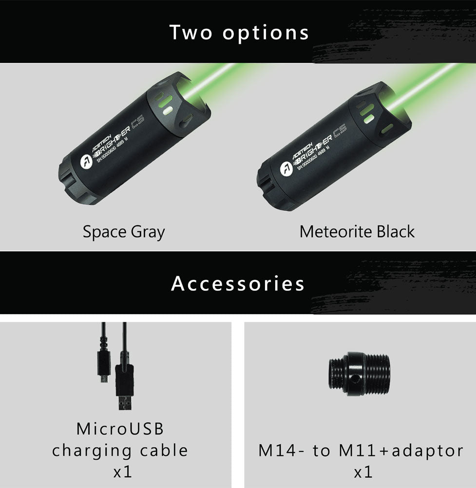 Acetech Brighter CS Tracer unit ( M14 CCW ) ( Space Style )-Grey