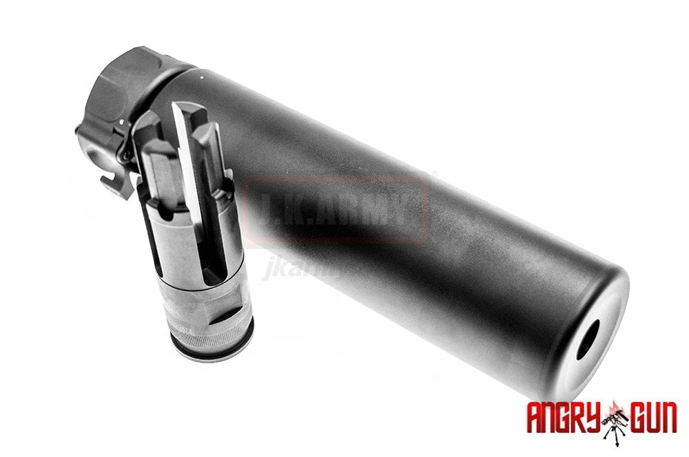Angry Gun SF216A Style Dummy Barrel Extension w/SF216A Airsoft Flash Hider 14mm CCW ( Black )