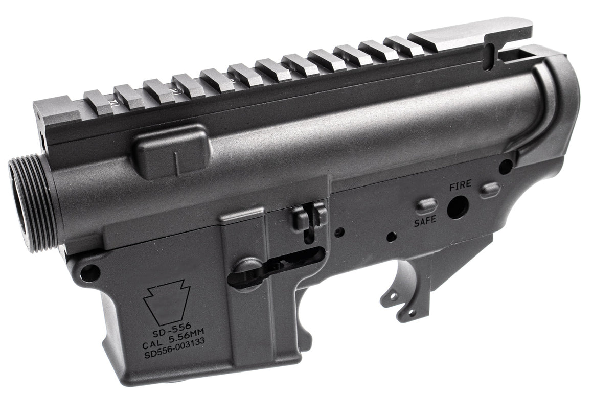 Angry Gun CNC Upper & Lower Receiver ( Semi Version ) for Marui TM M4 MWS / MTR GBBR - GEI Style
