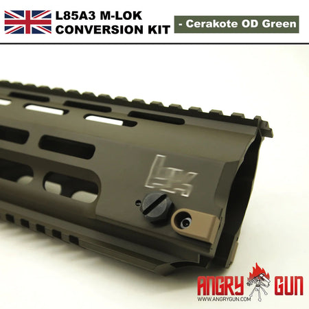 Angry Gun L85A3 M-LOK Conversion Kit For G&G L85 AEG / ICS / WE L85 GBBR ( Cerakote OD Green ) -ICS AEG