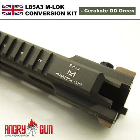 Angry Gun L85A3 M-LOK Conversion Kit For G&G L85 AEG / ICS / WE L85 GBBR ( Cerakote OD Green ) -ICS AEG