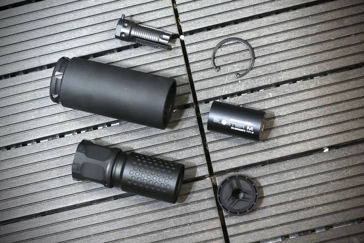 Angry Gun QDC / MCQ-PRT Barrel Extension Dummy with Acetech Blaster Module Tracer Unit ( Tracer Version )-FDE