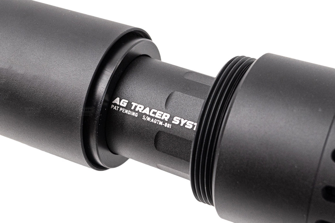 Angry Gun MP9 2024 Version Tracer Barrel Extension / Airsoft Suppressor For KSC / KWA MP9 / TP9 GBB Series ( With AG Tracer System Tracer Unit )-FDE