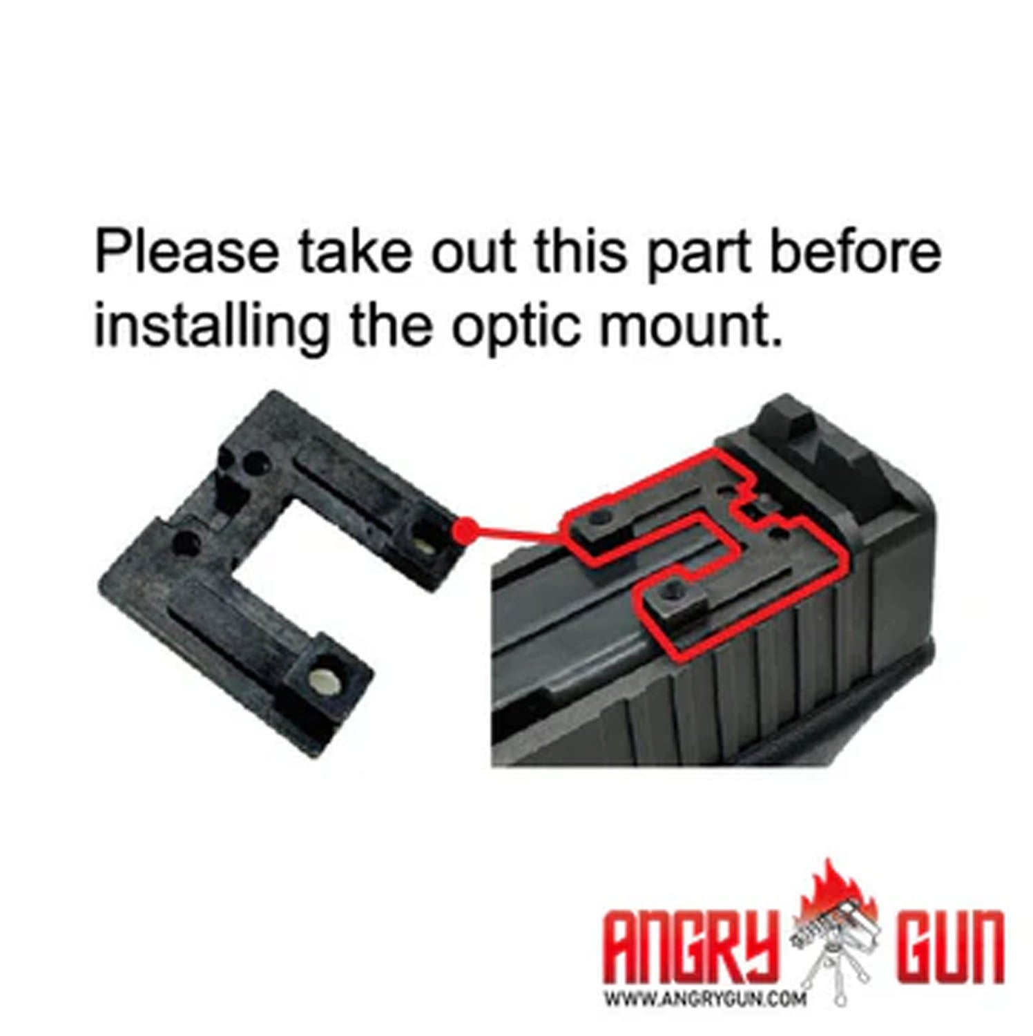 Angry Gun OPF-G Style Optic Plate For Marui TM G17 Gen5 MOS GBBP -ACRO