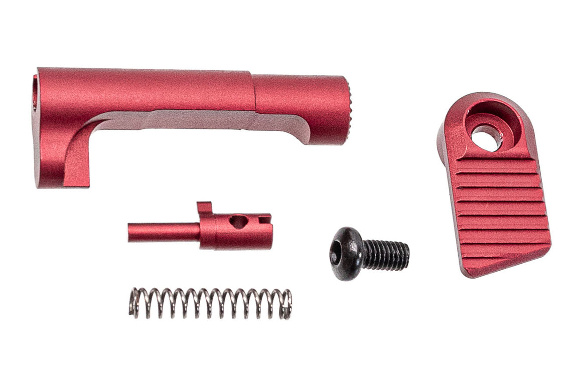 AIP Aluminum Extended Magazine Catch Version 2 For Marui TM Hi-Capa GBBP Series ( Red )