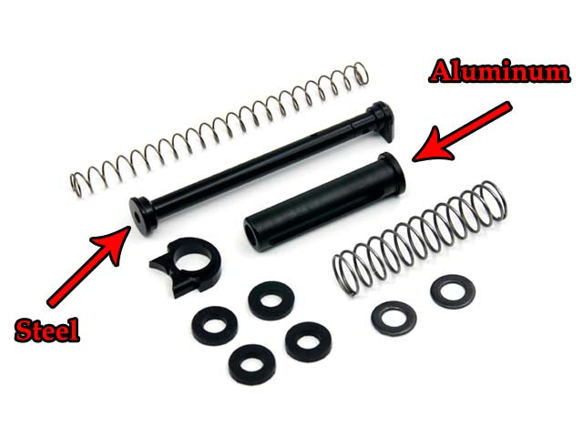 AIP 120% Steel Recoil Spring Rod Set For Marui TM G17 Gen4 ( Silver )