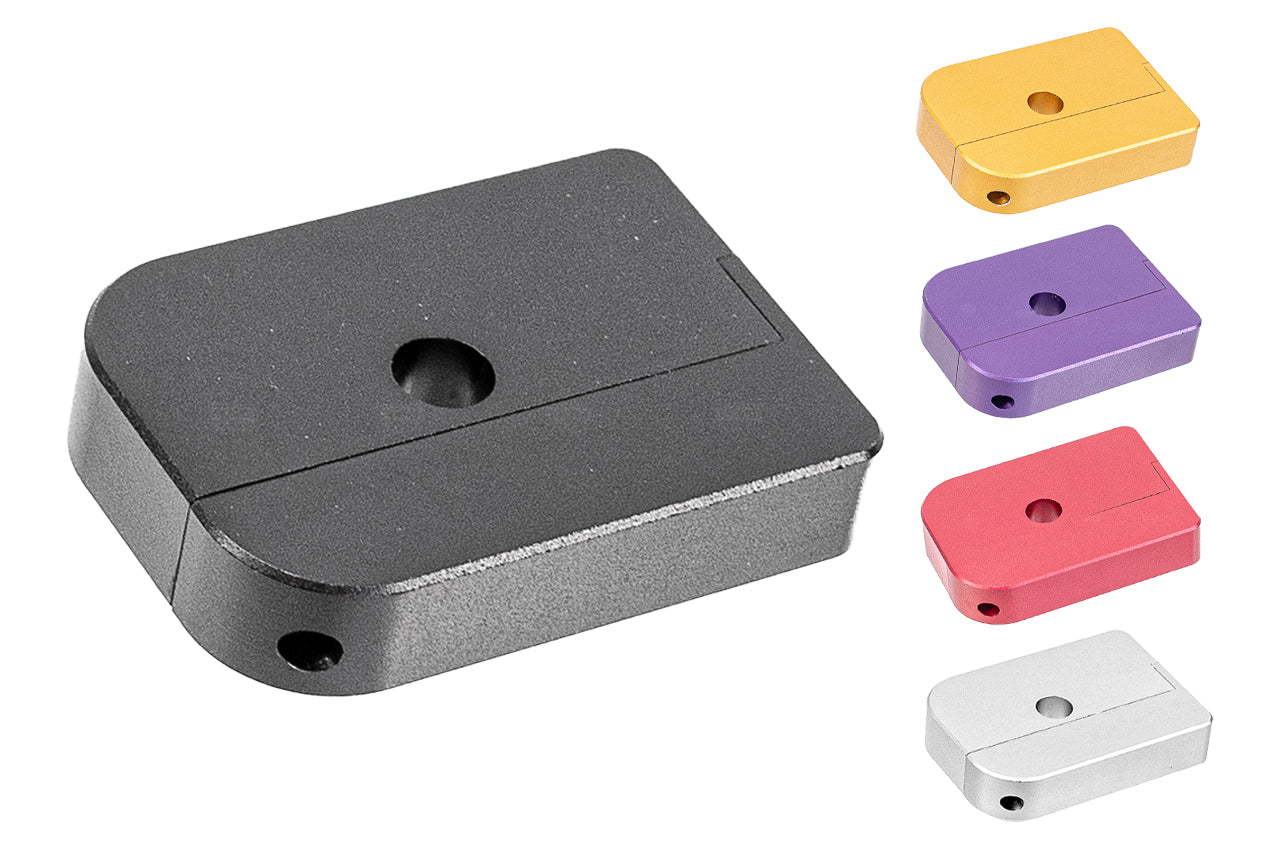 AIP CNC Aluminum Puzzle Magazine Base For Marui TM Hi-Capa GBBP Series -Silver