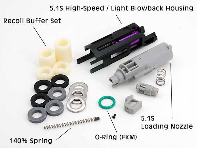 AIP Aluminum High-Speed Blowback Housing for Marui 5.1 / 4.3 / 1911 GBB