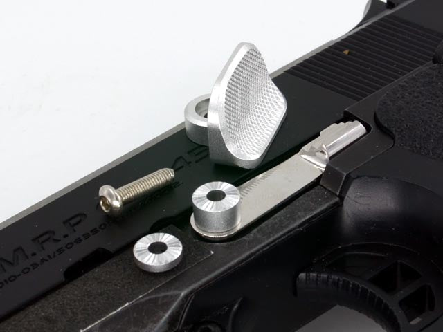 AIP Stainless Steel Slide Stop with Thumb Rest for Marui Hi-capa 5.1/4.3 ( SV )