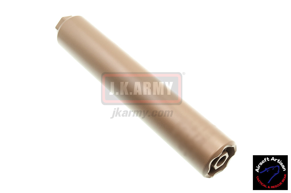 Airsoft Artisan SF / G Style 762 Dummy Suppressor / Barrel Extension Dummy 14mm CCW - 35mm x 220mm-Dark Earth ( DE )