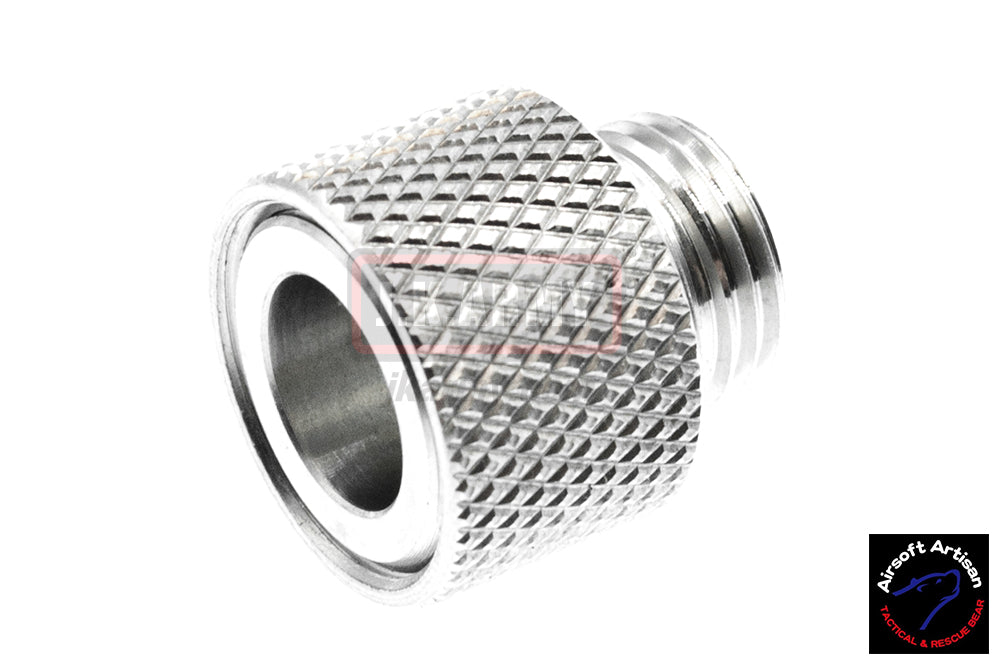Airsoft Artisan Steel Muzzle Hider Adapter w/Thread Protector for WE GBB ( 11mm CW to 14mm CCW Thread )