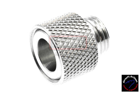 Airsoft Artisan Steel Muzzle Hider Adapter w/Thread Protector for WE GBB ( 11mm CW to 14mm CCW Thread )