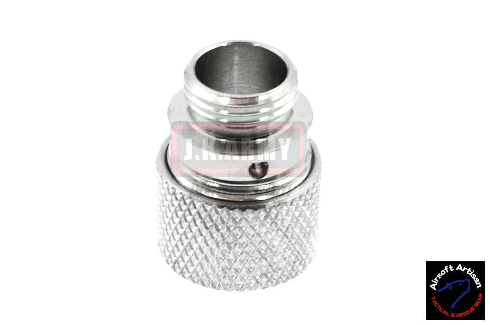 Airsoft Artisan Steel Muzzle Hider Adapter w/Thread Protector for WE GBB ( 11mm CW to 14mm CCW Thread )