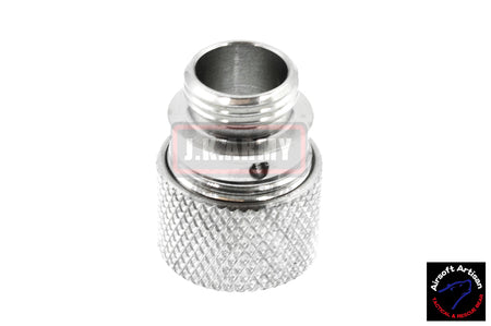 Airsoft Artisan Steel Muzzle Hider Adapter w/Thread Protector for WE GBB ( 11mm CW to 14mm CCW Thread )