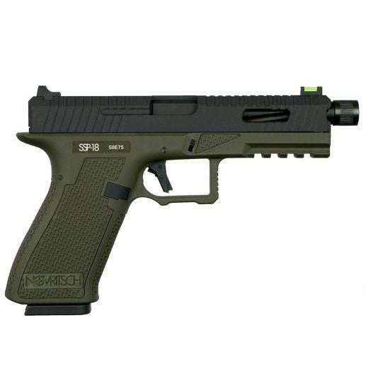 Novritsch SSP18 Gas Blowback Pistol ( Black / OD )-Olive Drab