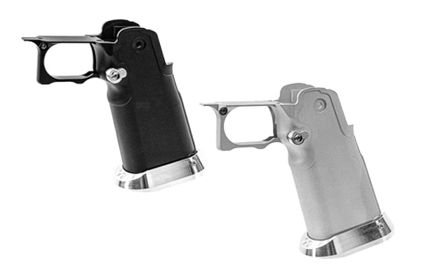 Airsoft Masterpiece AM CNC Aluminum Type 6 Sand Paper Grip For Marui TM Hi-Capa GBBP Series -Silver