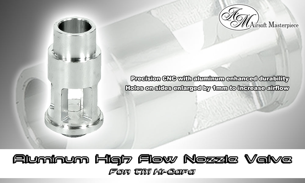 Airsoft Masterpiece AM Aluminum High Flow Nozzle Valve For Tokyo Marui TM Hi-Capa / 1911 / MEU GBBP
