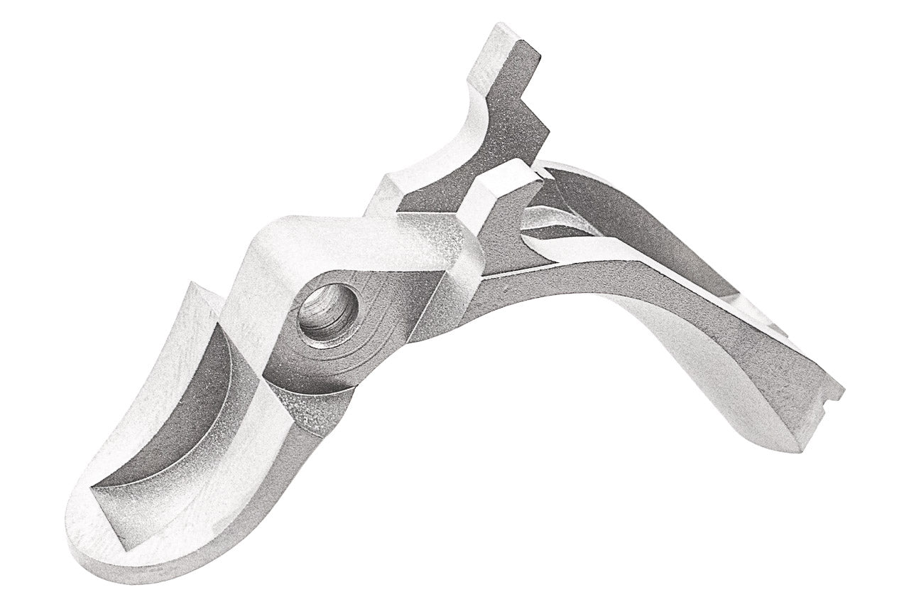 Airsoft Masterpiece AM Steel Grip Safety S Style For Tokyo Marui TM Hi-Capa / 1911 / MEU GBBP-Matte Silver