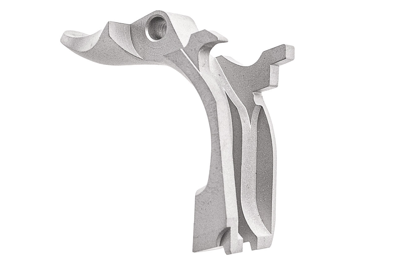 Airsoft Masterpiece AM Steel Grip Safety INFINITY QB For Tokyo Marui TM Hi-Capa / 1911 / MEU GBBP-Matte Silver