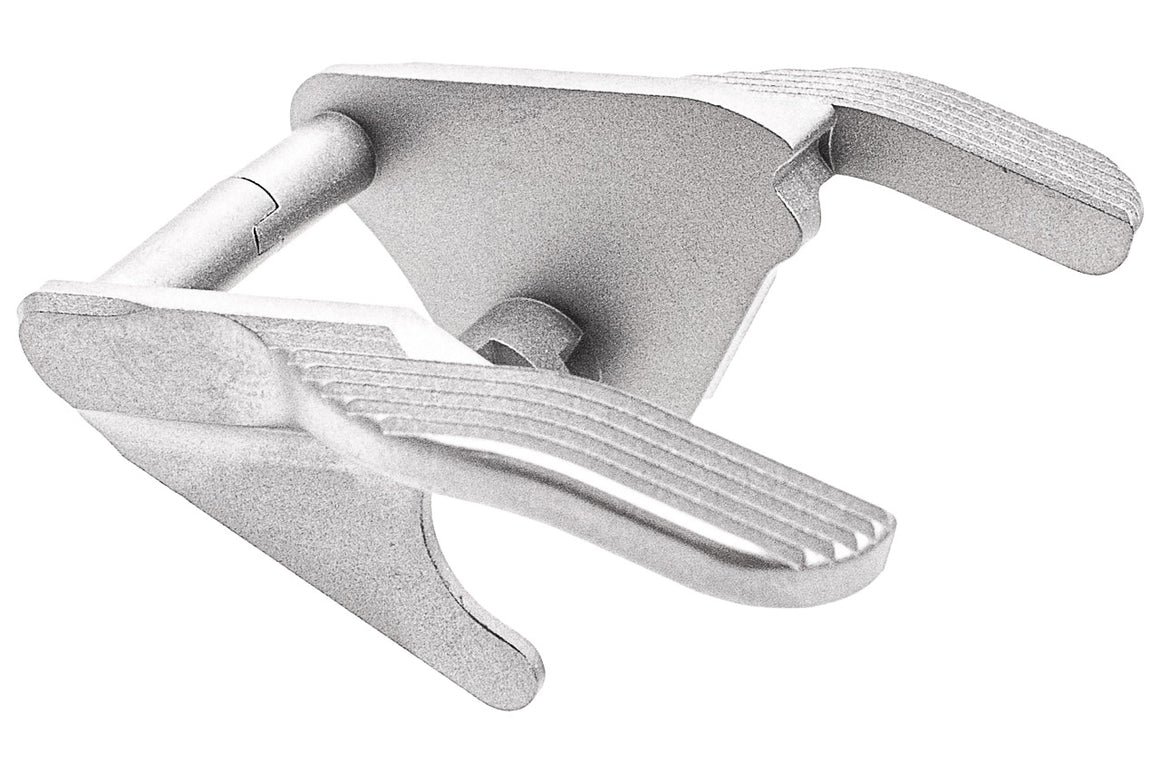 Airsoft Masterpiece AM Steel Thumb Safeties S Style For Tokyo Marui TM Hi-Capa / 1911/ MEU GBBP-Silver