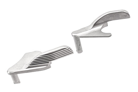 Airsoft Masterpiece AM Steel Thumb Safeties S Style For Tokyo Marui TM Hi-Capa / 1911/ MEU GBBP-Silver