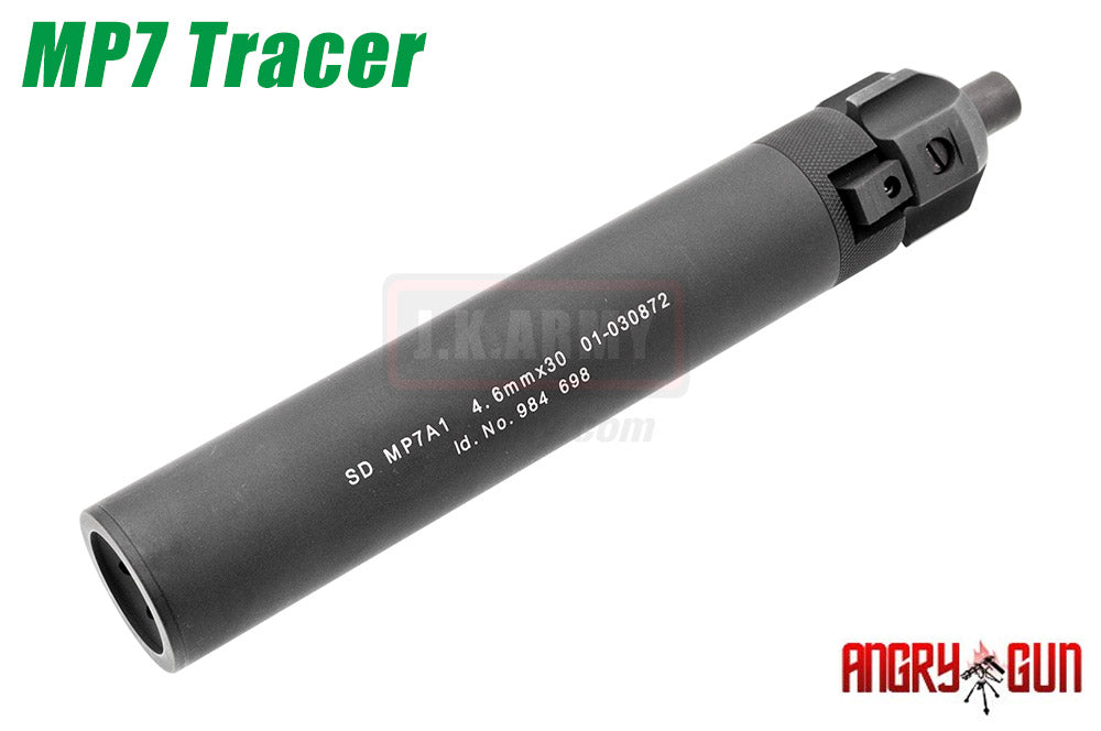 Angry Gun MP7 SMG QD Dummy Suppressor / Barrel Extension AT2000 UV Tracer Kit ( Black ) ( Acetech )-WE