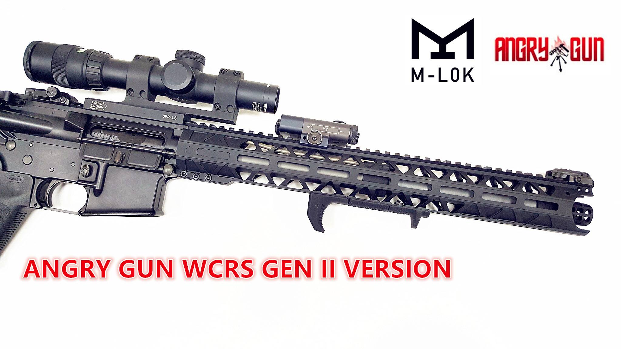 Angry Gun WCRS Style GEN2 Ver. M-LOK Rail System for M4 GBB and AEG - 16.2inch( Black )