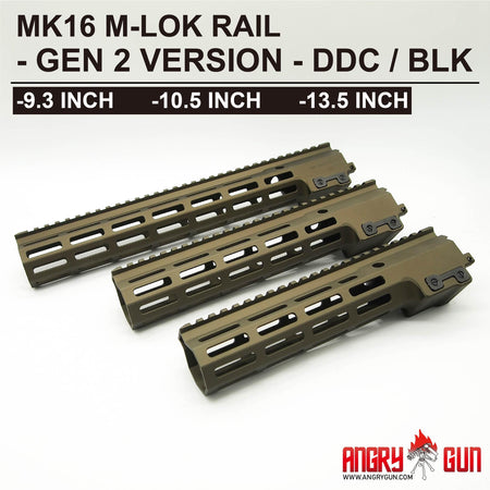 Angry Gun MK16 M-LOK 10.5 Rail Airsoft Ver. ( for AEG / GBB / PTW / MWS )-DDC ( Desert Dirt Color )-9.3 inch